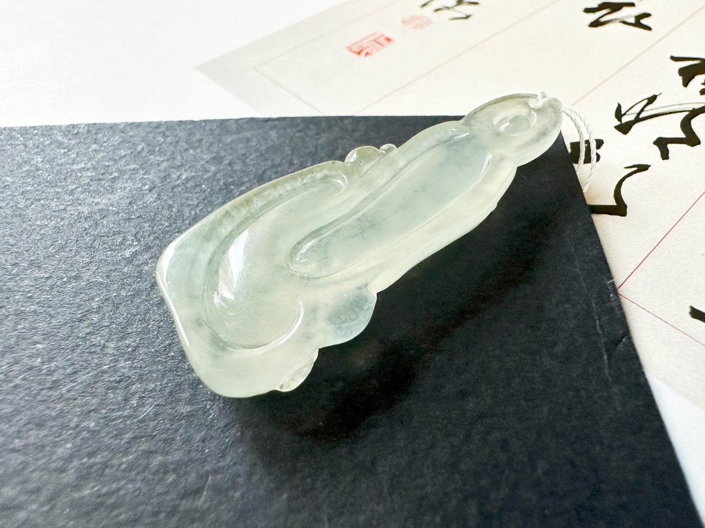 Natural Myanmar Top Icy Texture Jade Pendant, Translucent Jade Guan Yin