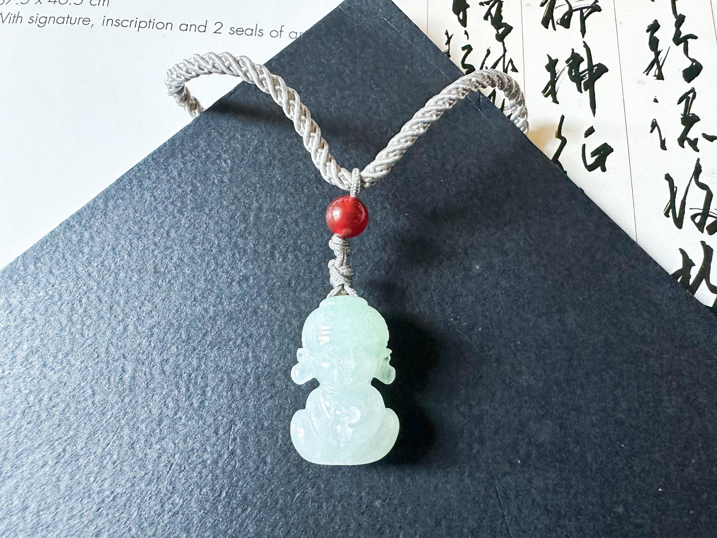 Natural Myanmar Mini Buddha Pale Green Jade Pendant, Buddha Jadeite, New Born Gift