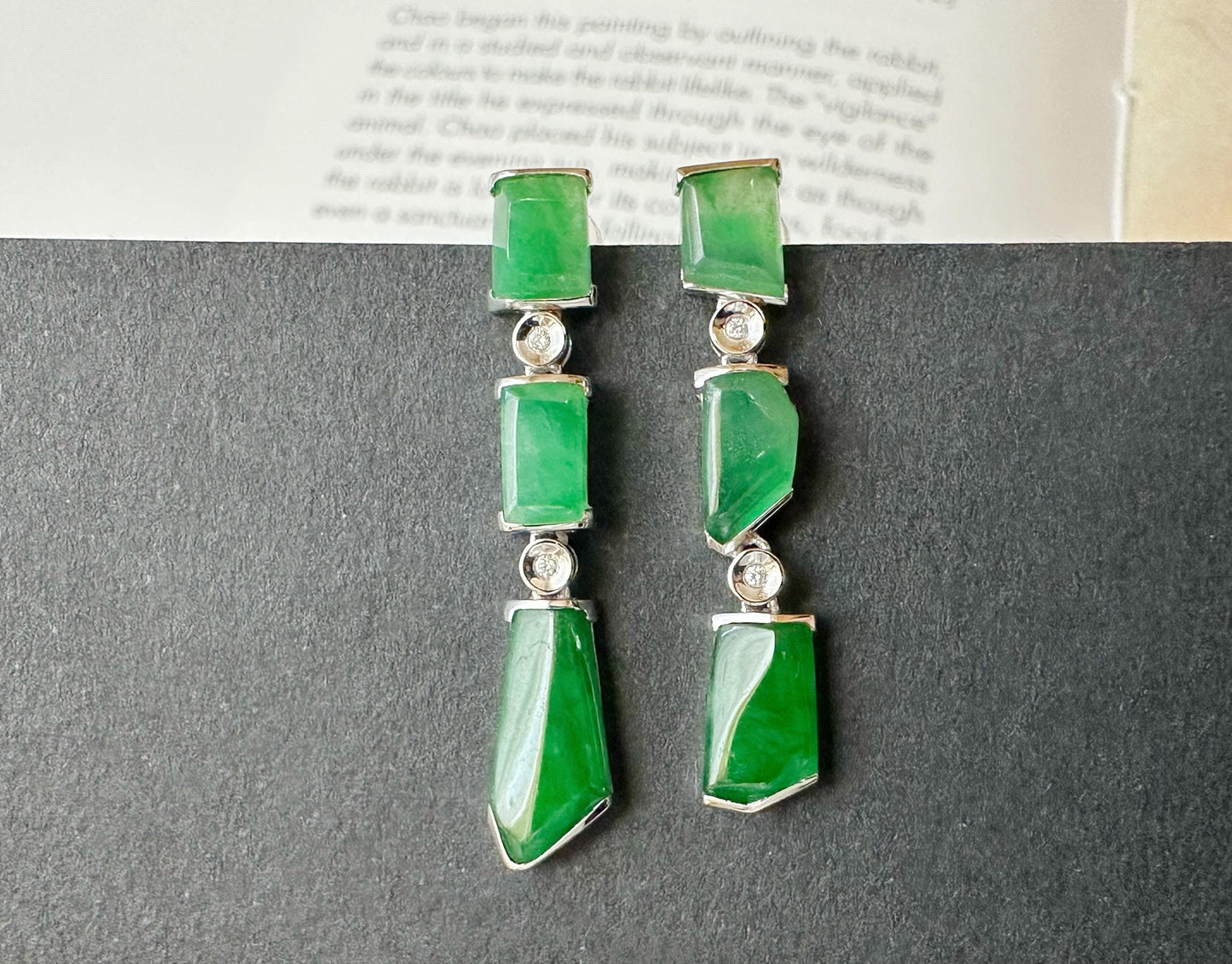 Asymmetric Jade Earrings