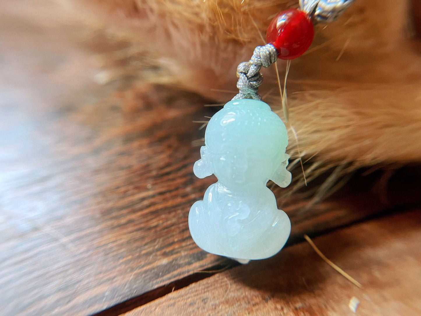 Natural Myanmar Mini Buddha Pale Green Jade Pendant, Buddha Jadeite, New Born Gift