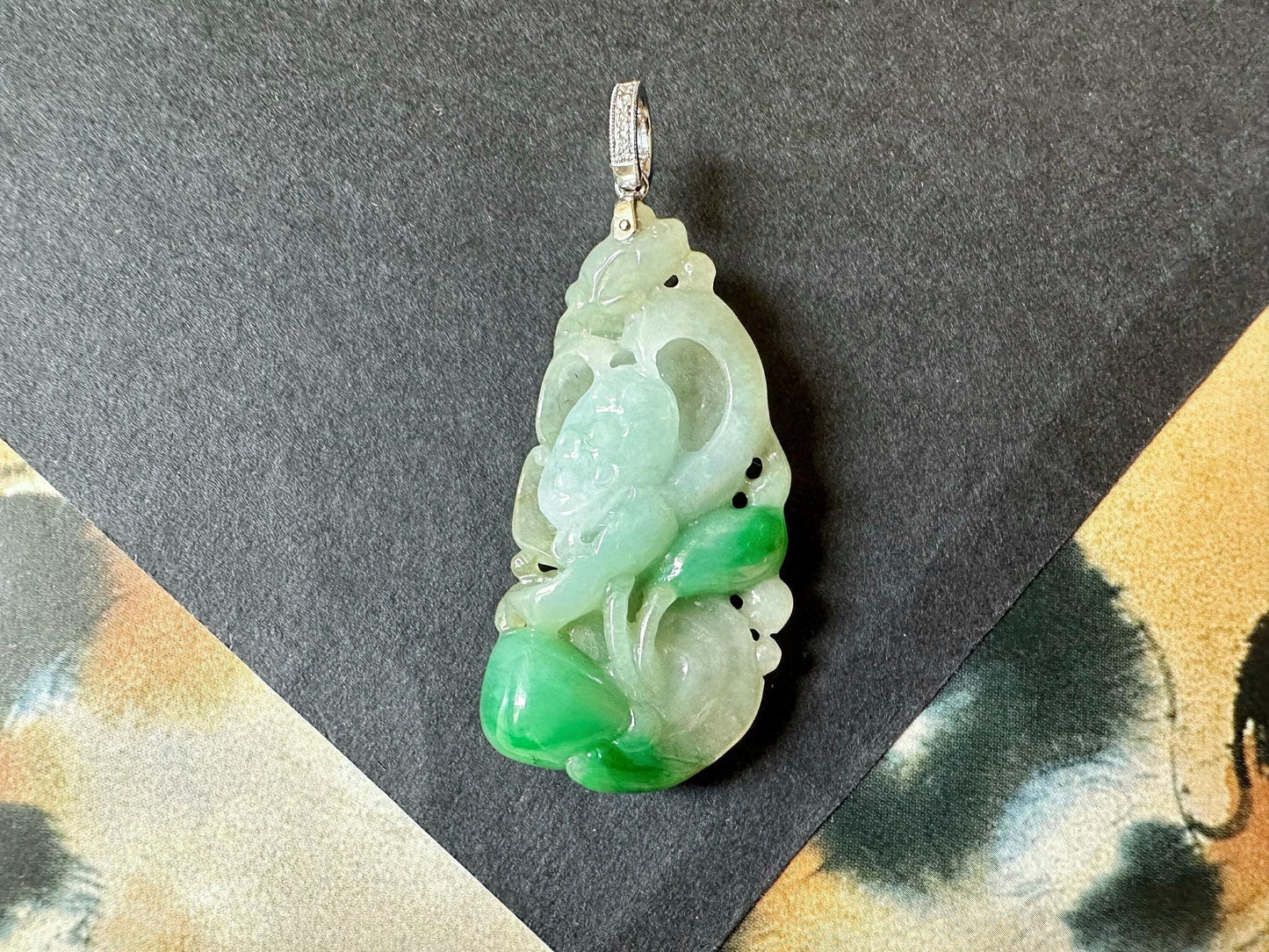 Lotus Jade Pendant