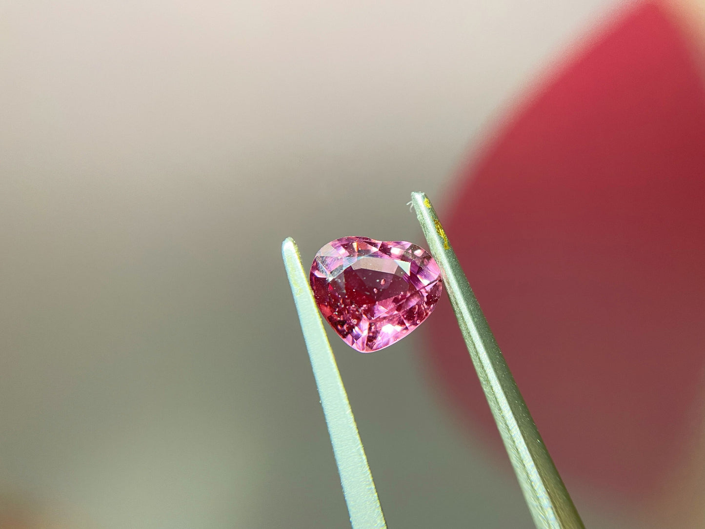 Natural Myanmar Heart Shape Pink Spinel Gemstone