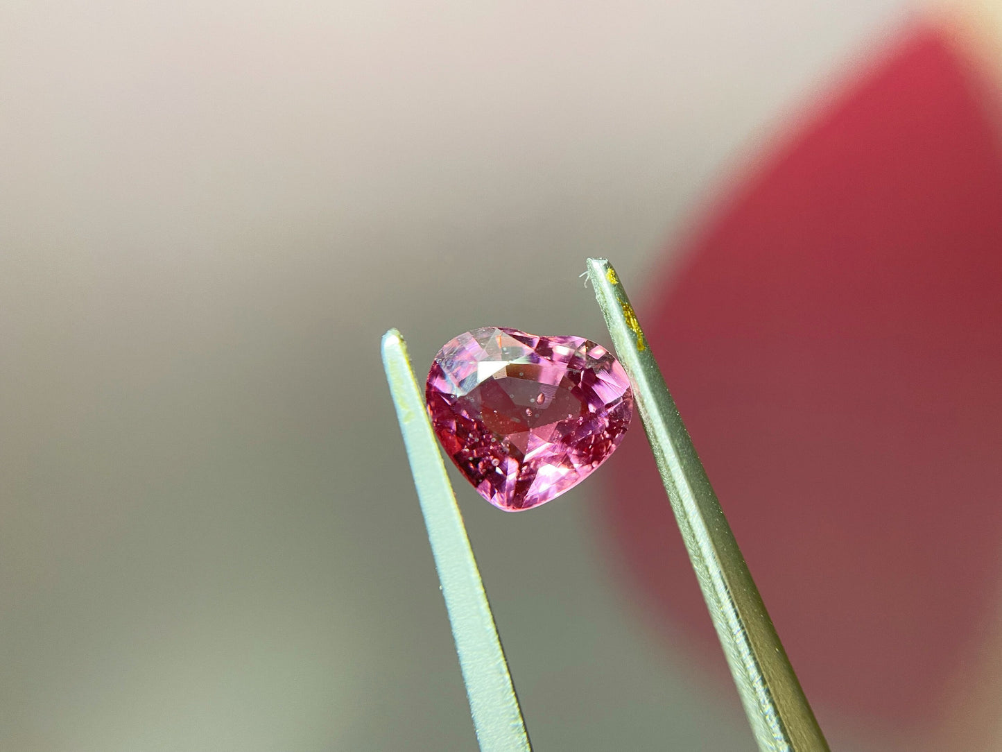Natural Myanmar Heart Shape Pink Spinel Gemstone