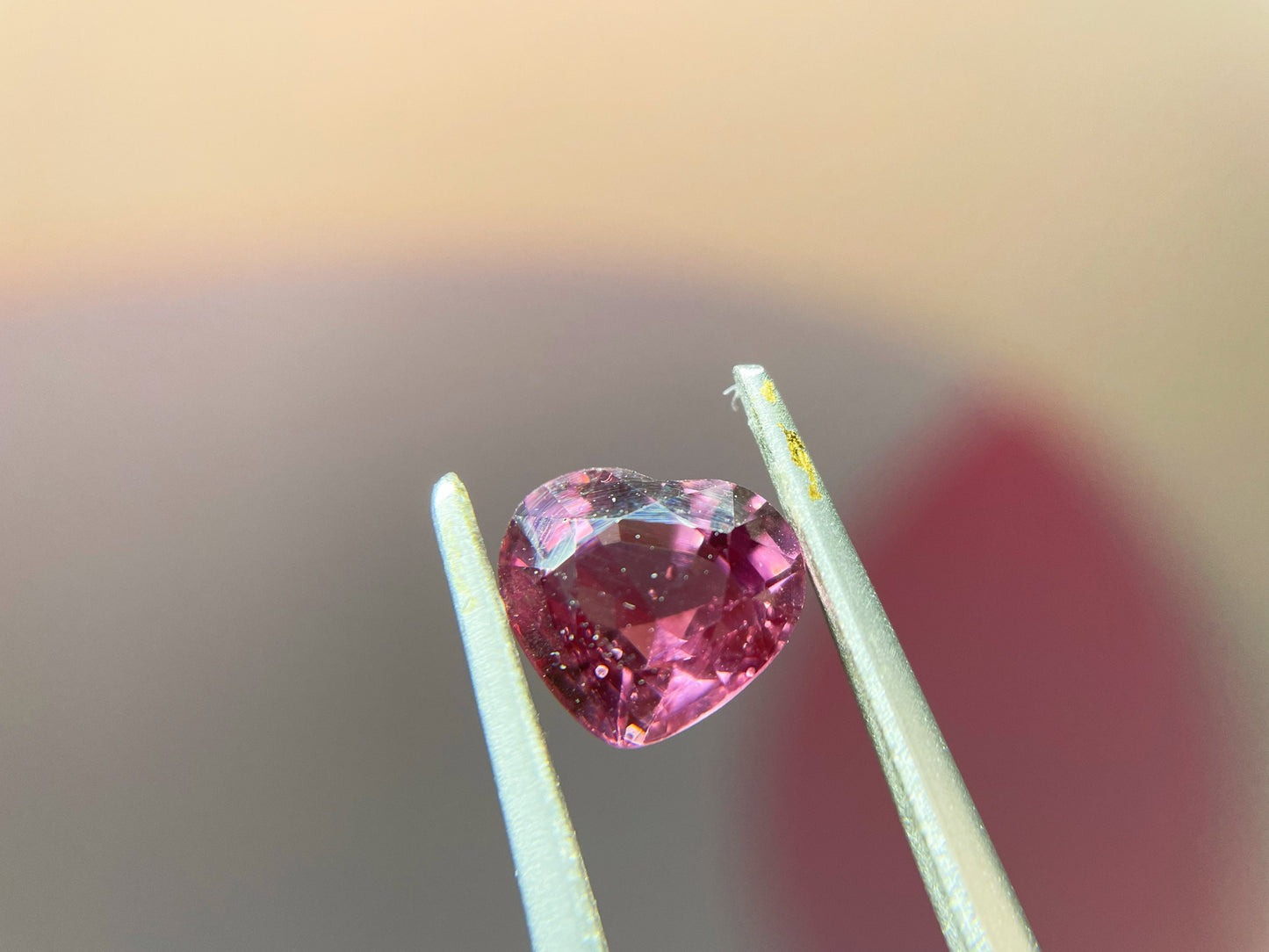 Natural Myanmar Heart Shape Pink Spinel Gemstone