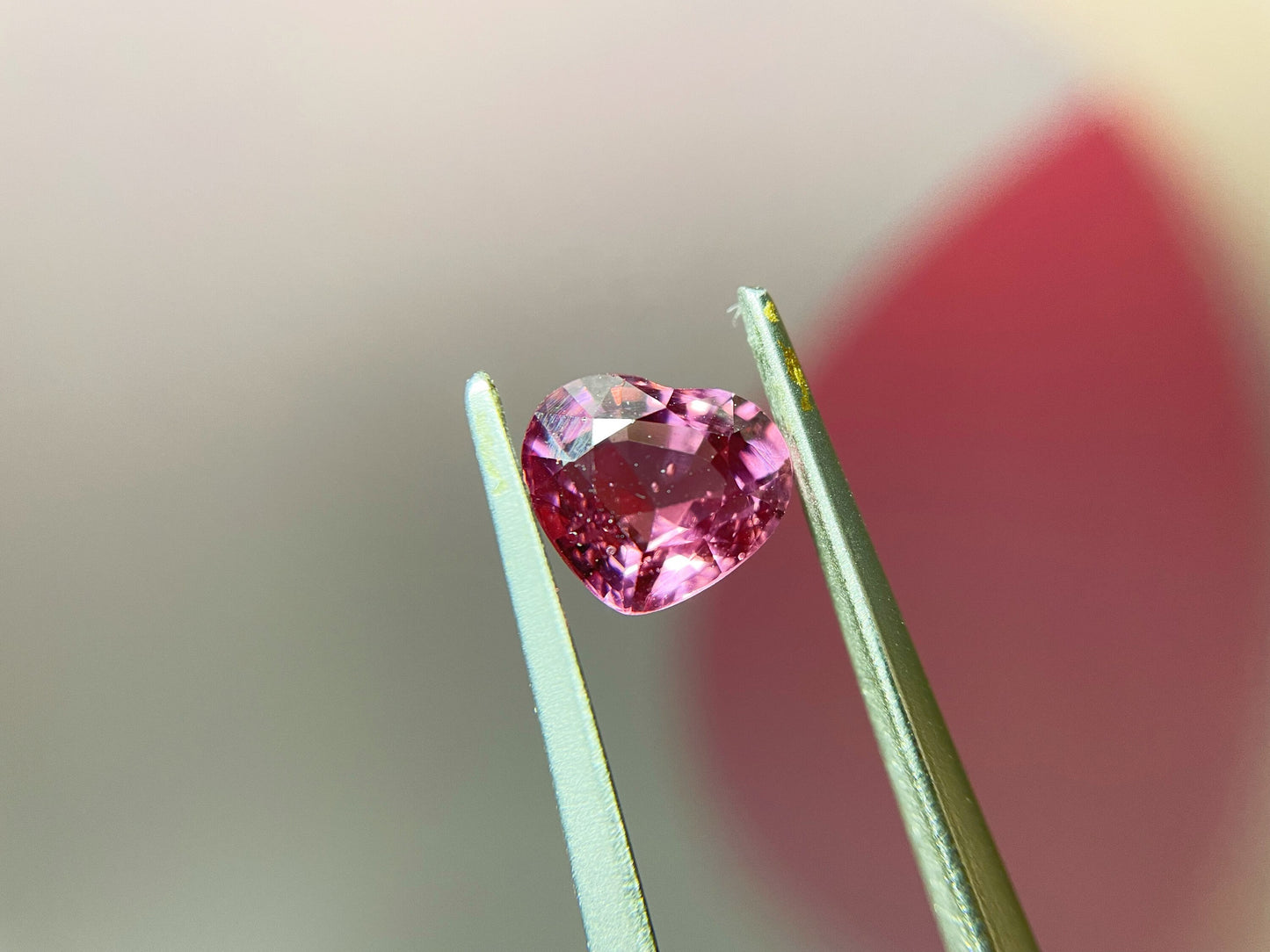 Natural Myanmar Heart Shape Pink Spinel Gemstone