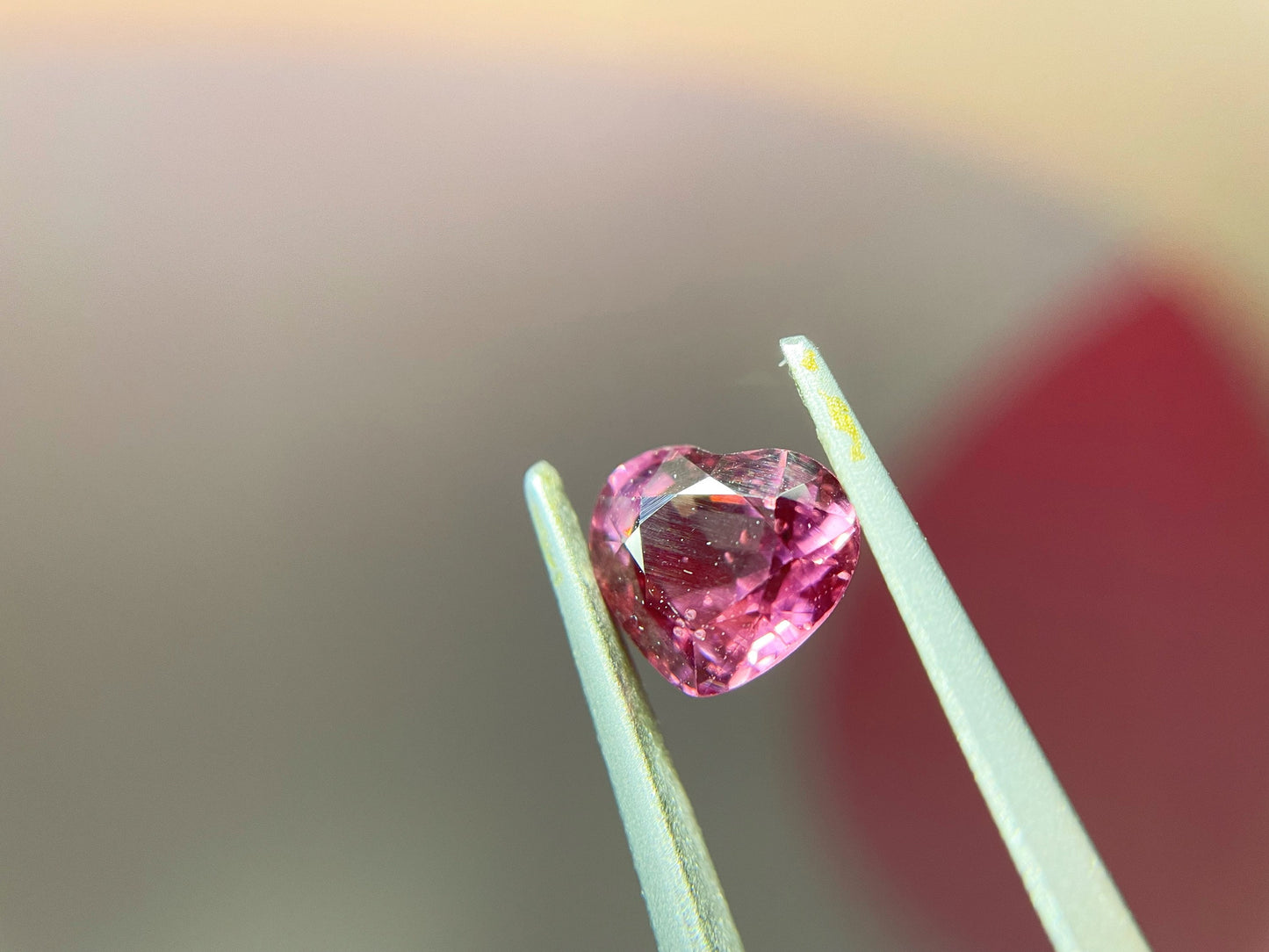 Natural Myanmar Heart Shape Pink Spinel Gemstone
