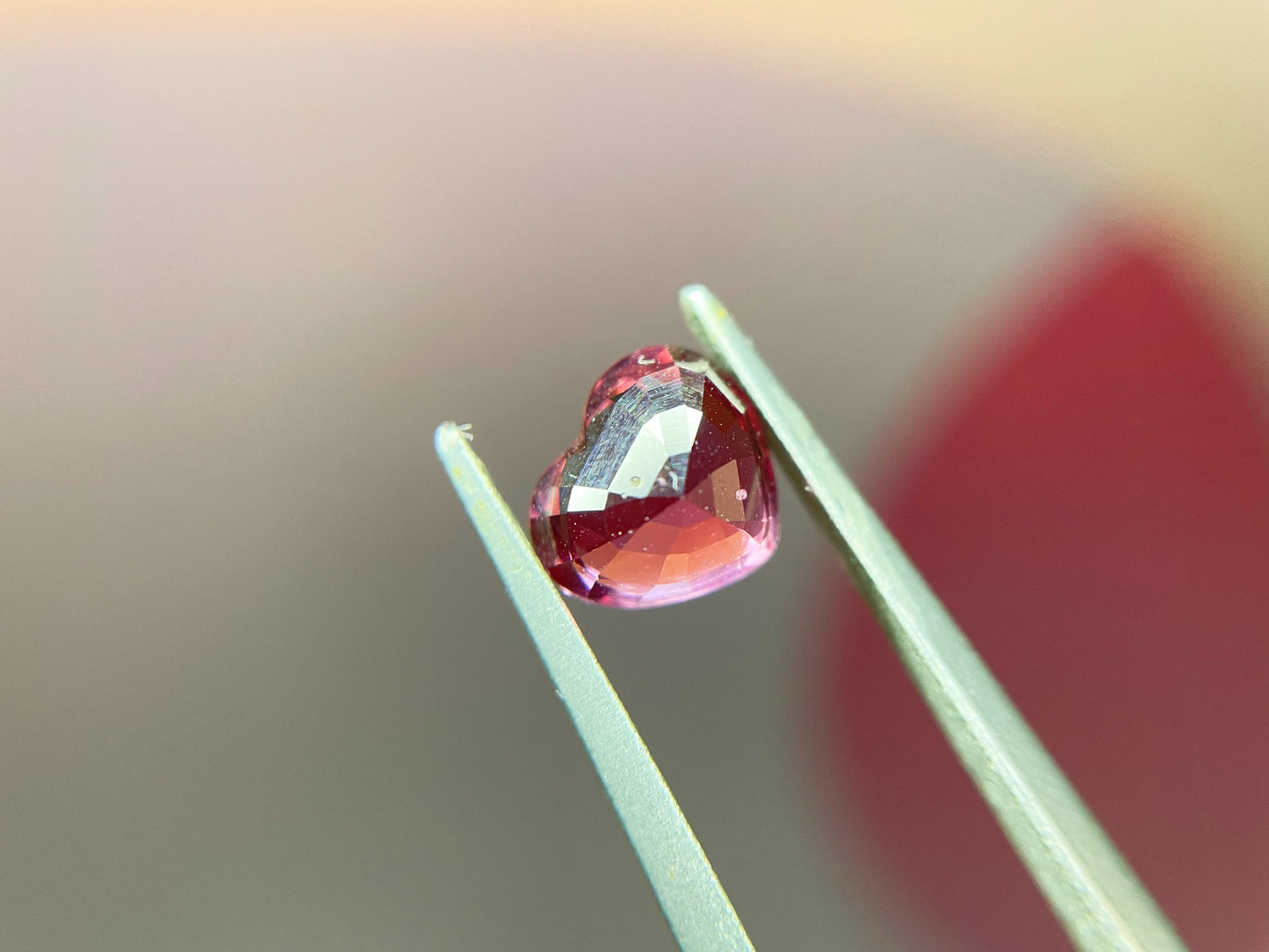 Natural Myanmar Heart Shape Pink Spinel Gemstone