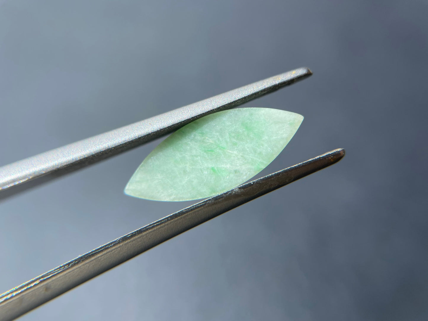 Light Green Marquise Jadeite Gemstone