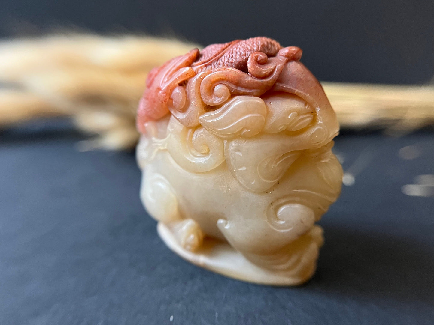 PiXiu Statue in Shoushan Stone - Wealth and Prosperity Symbol
