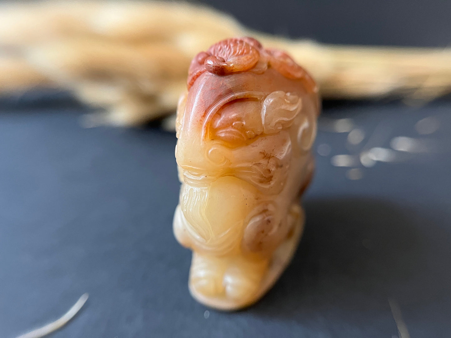 PiXiu Statue in Shoushan Stone - Wealth and Prosperity Symbol