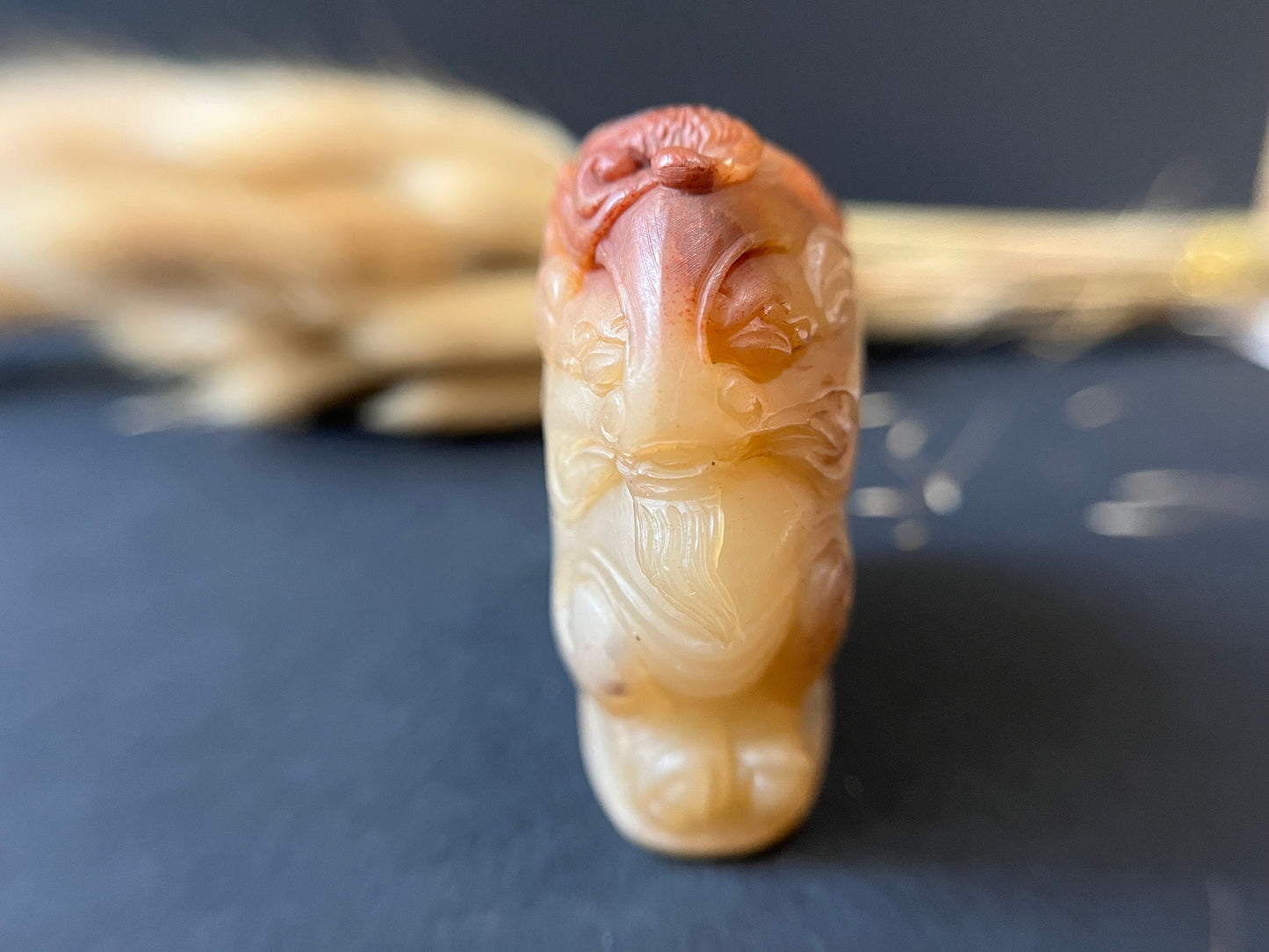 PiXiu Statue in Shoushan Stone - Wealth and Prosperity Symbol