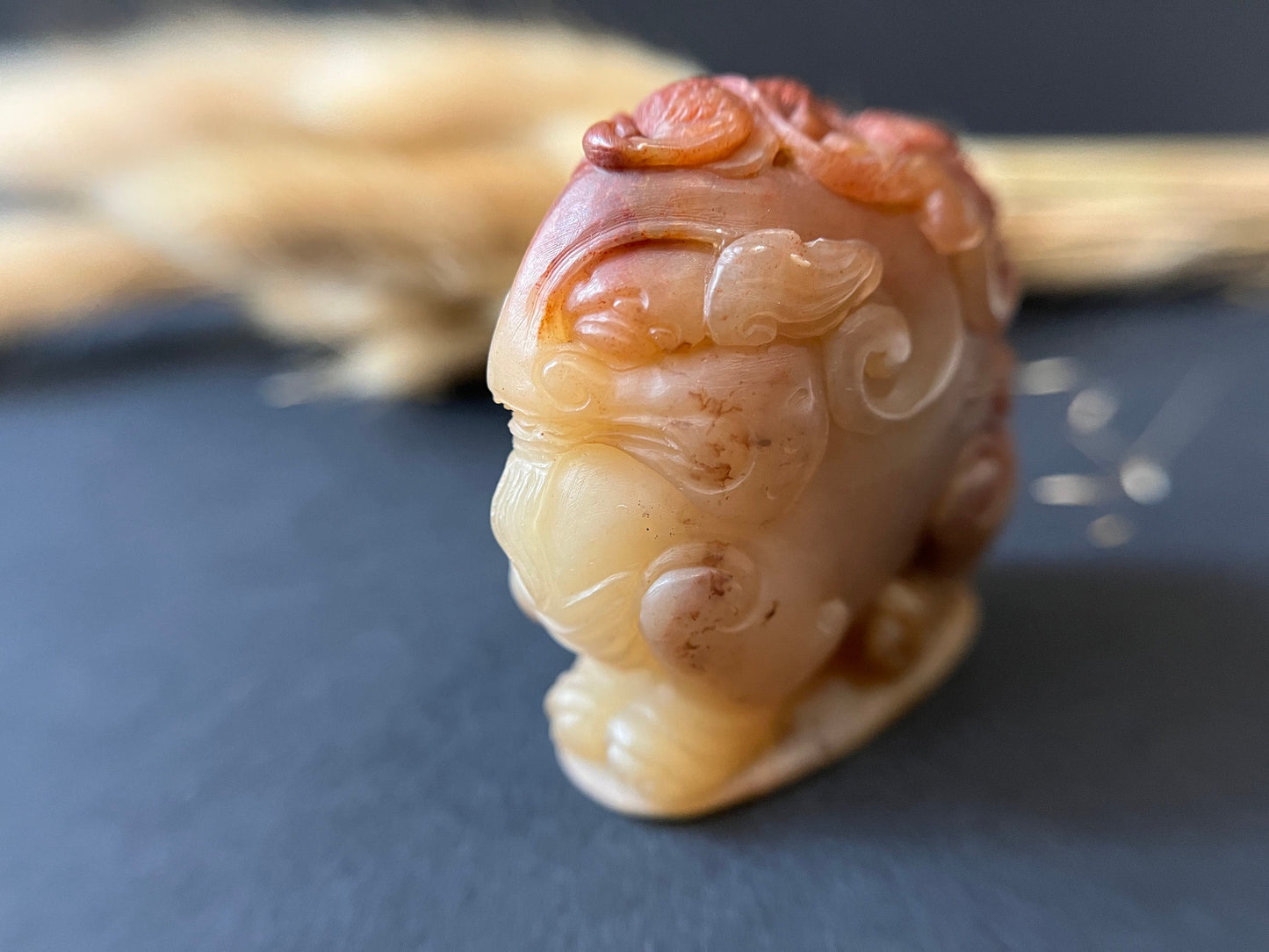 PiXiu Statue in Shoushan Stone - Wealth and Prosperity Symbol