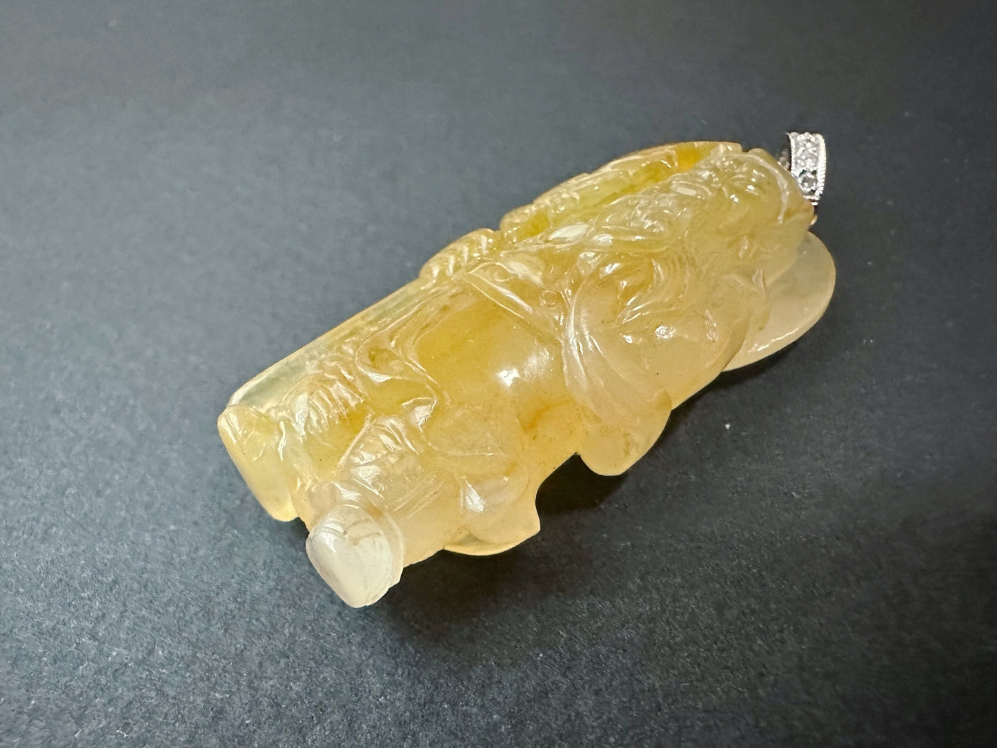 Natural Myanmar Icy Type Jadeite Guan Gong Guan Yu Pendant, God of Wealth