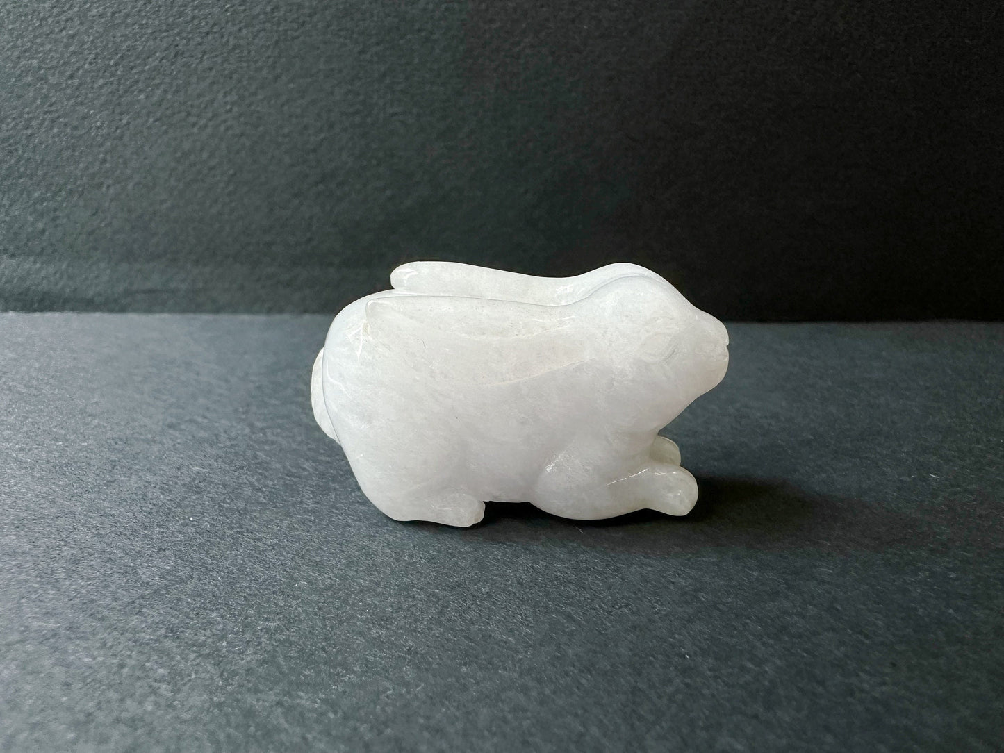 177.5 Ct - A-Grade Type A Natural Myanmar White Rabbit Loose Jadeite, Big Bunny Jade, Year of Rabbit