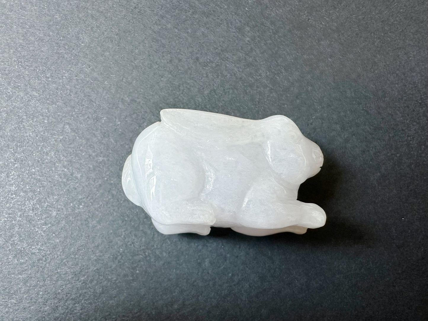 177.5 Ct - A-Grade Type A Natural Myanmar White Rabbit Loose Jadeite, Big Bunny Jade, Year of Rabbit