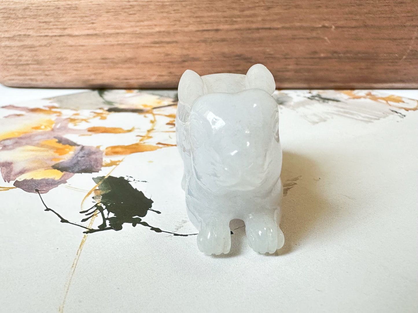 177.5 Ct - A-Grade Type A Natural Myanmar White Rabbit Loose Jadeite, Big Bunny Jade, Year of Rabbit