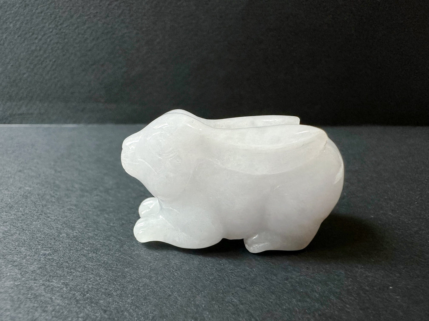 177.5 Ct - A-Grade Type A Natural Myanmar White Rabbit Loose Jadeite, Big Bunny Jade, Year of Rabbit