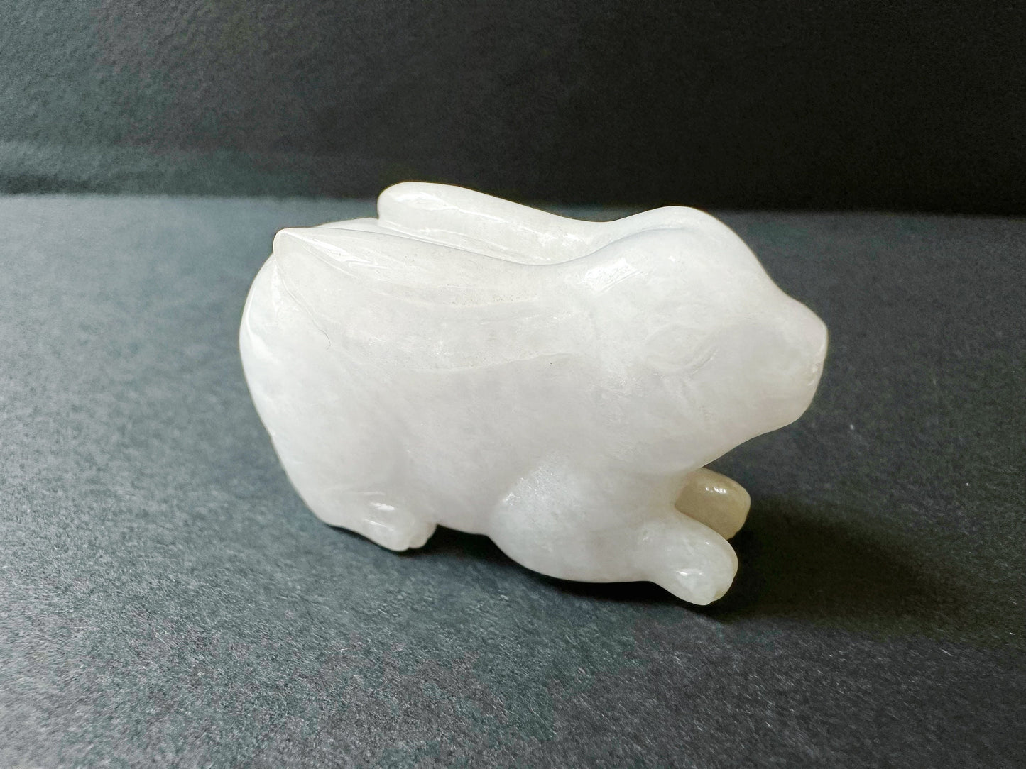 177.5 Ct - A-Grade Type A Natural Myanmar White Rabbit Loose Jadeite, Big Bunny Jade, Year of Rabbit