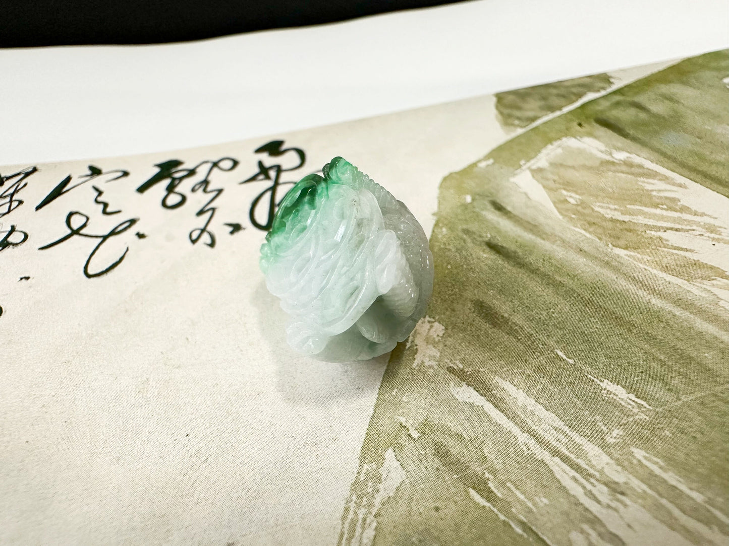 Natural Myanmar Tortoise Loose Vivid Green Jadeite Jade, Symbol of Longevity