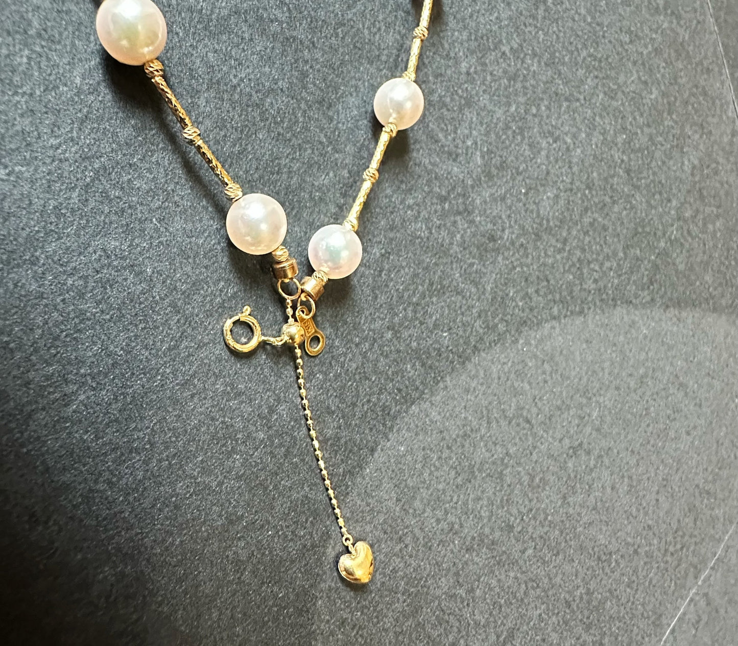 AAA Grade 7 mm Natural White Colour Japan Sea Water Akoya Pearl Necklace Strand with 18K Gold Chain, アコヤ真珠