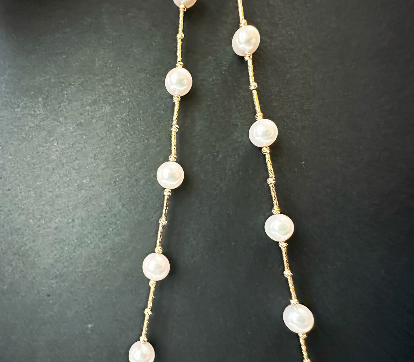 AAA Grade 7 mm Natural White Colour Japan Sea Water Akoya Pearl Necklace Strand with 18K Gold Chain, アコヤ真珠