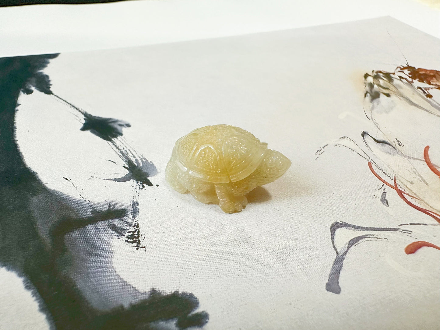 Natural Myanmar Golden Yellow Tortoise Loose Jadeite, Symbol of Longevity, Gift for Elderly