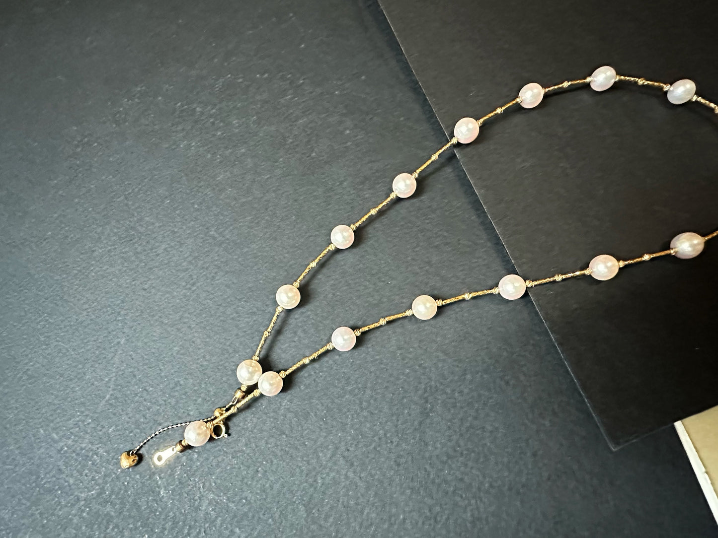 AAA Grade 7 mm Natural White Colour Japan Sea Water Akoya Pearl Necklace Strand with 18K Gold Chain, アコヤ真珠