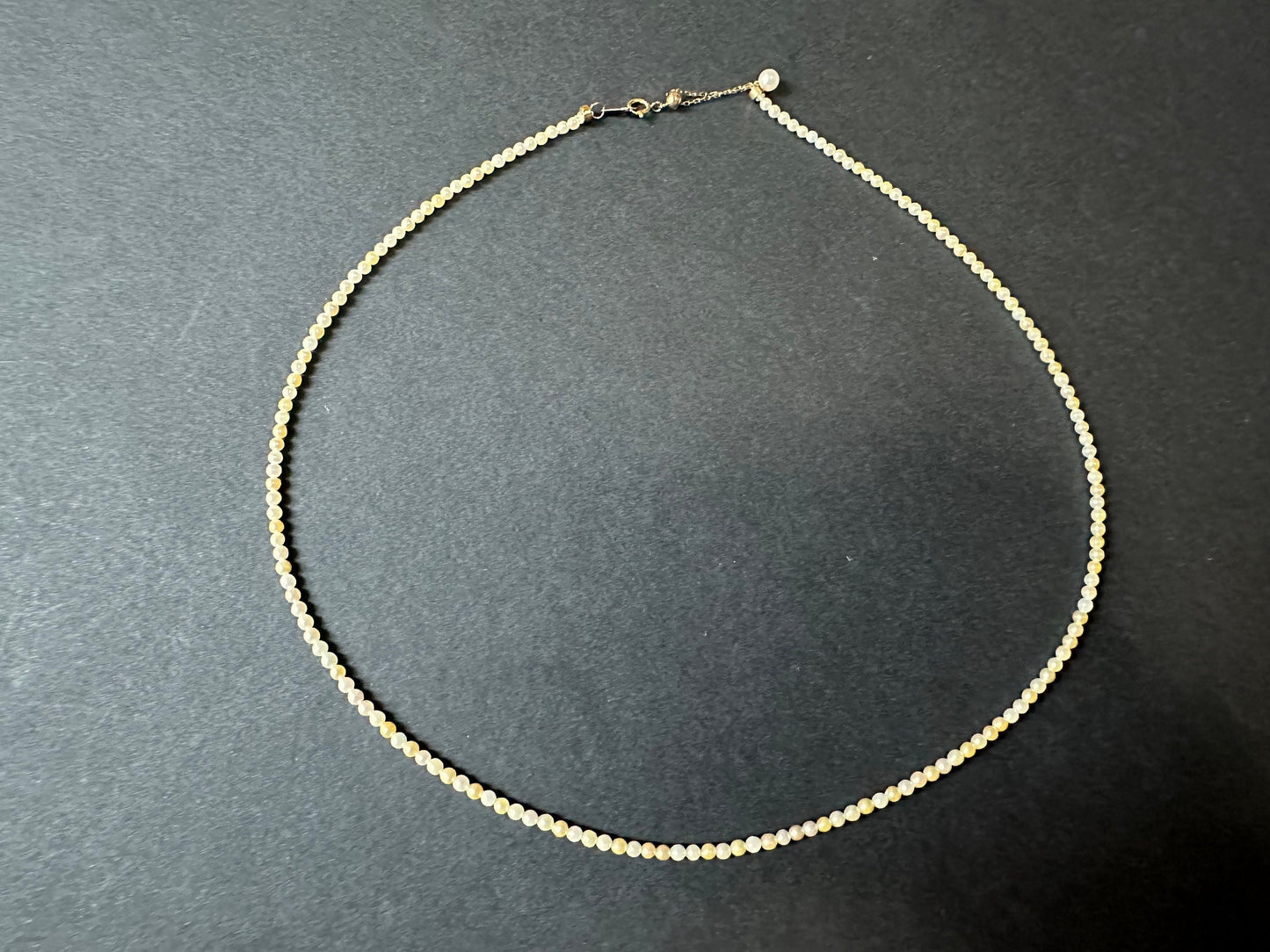 Golden Yellow Japanese Baby Akoya Pearl Necklace