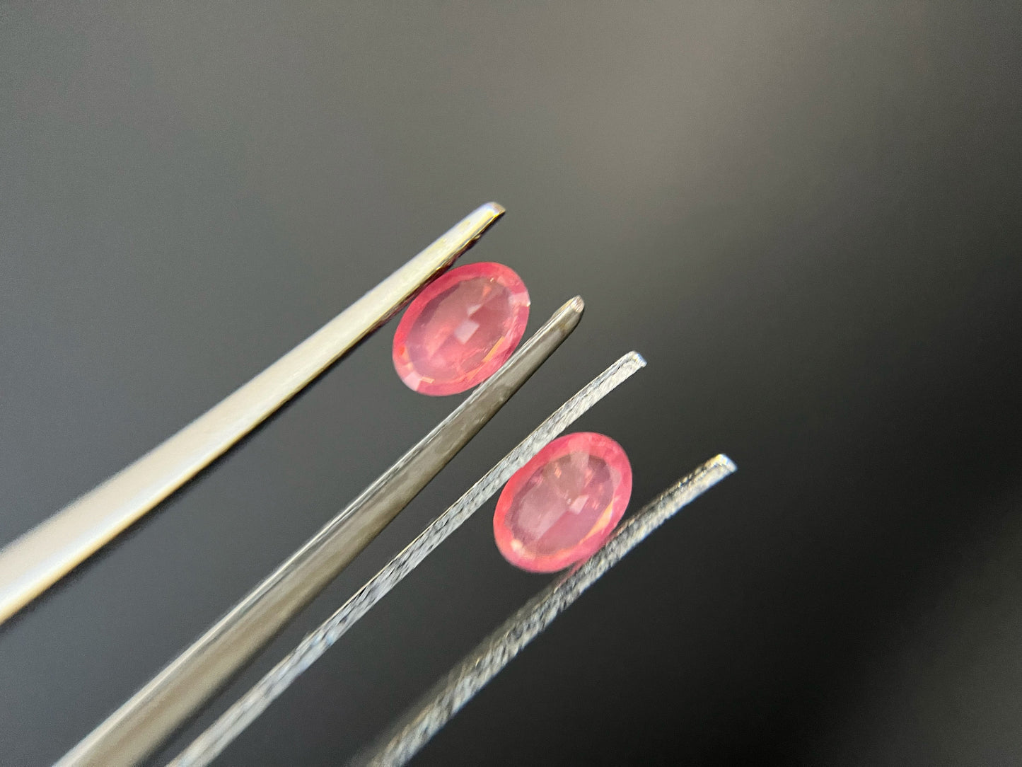 Certified Natural Dreamy Orangey Pink Mahenge Spinel Pair, Neon Color Mahenge Spinel Loose Stone, Orange Fire Pink Spinel for Jewelry Making