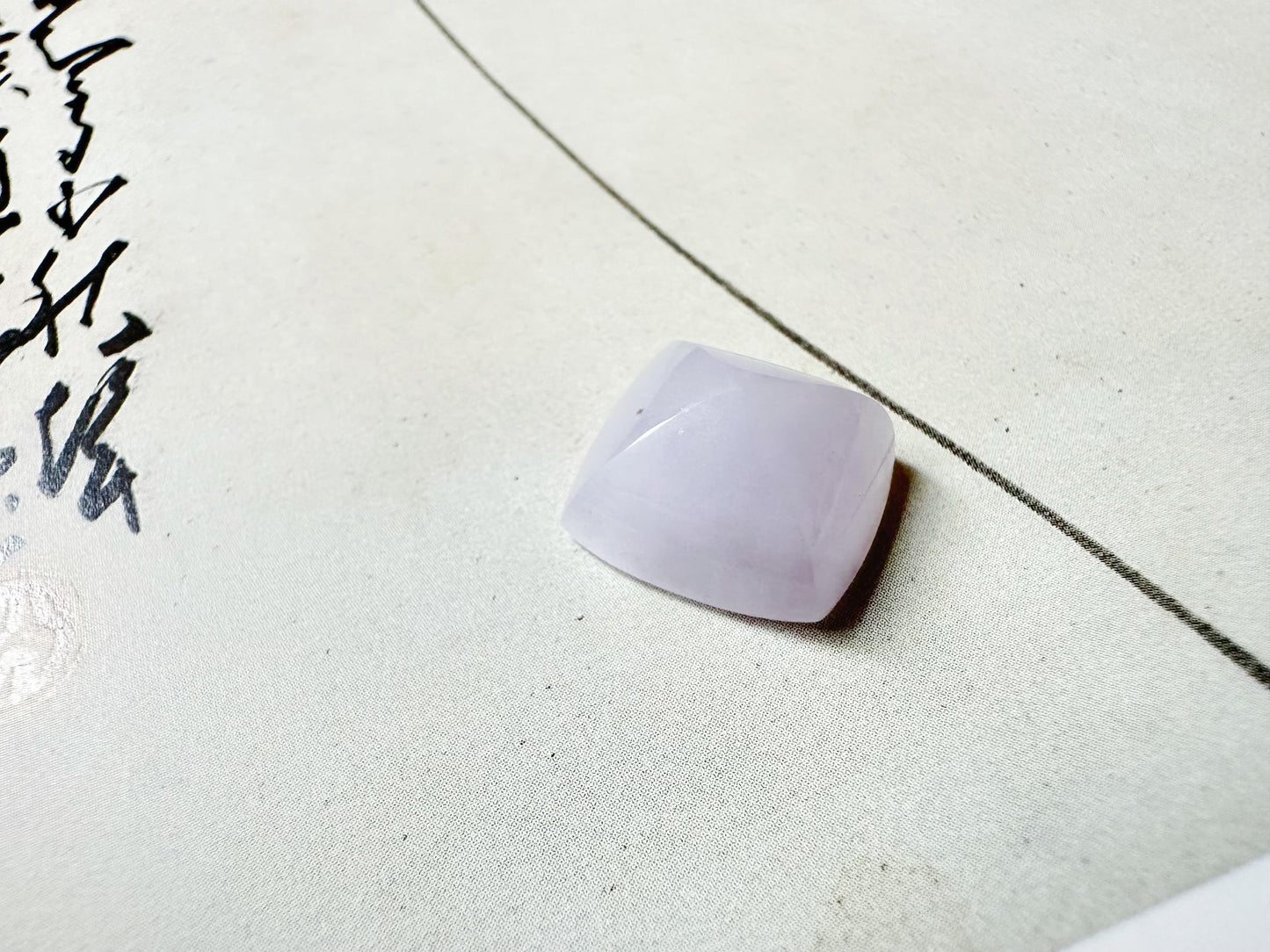 Natural Myanmar Icy Lavender Waxy Type Jade Sugar Loaf Cut Loose Stone, Jade Loose Stone for Jewelry Making, Ring and Pendant