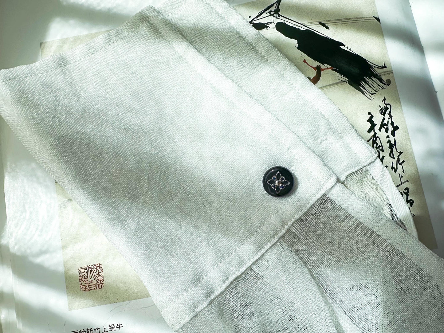 Black Jadeite Cufflinks • Sterling Silver 925 • Blue Zircon Accent • Modern Executive Cuff Links • Mens Luxury Gift • Handmade in Hong Kong