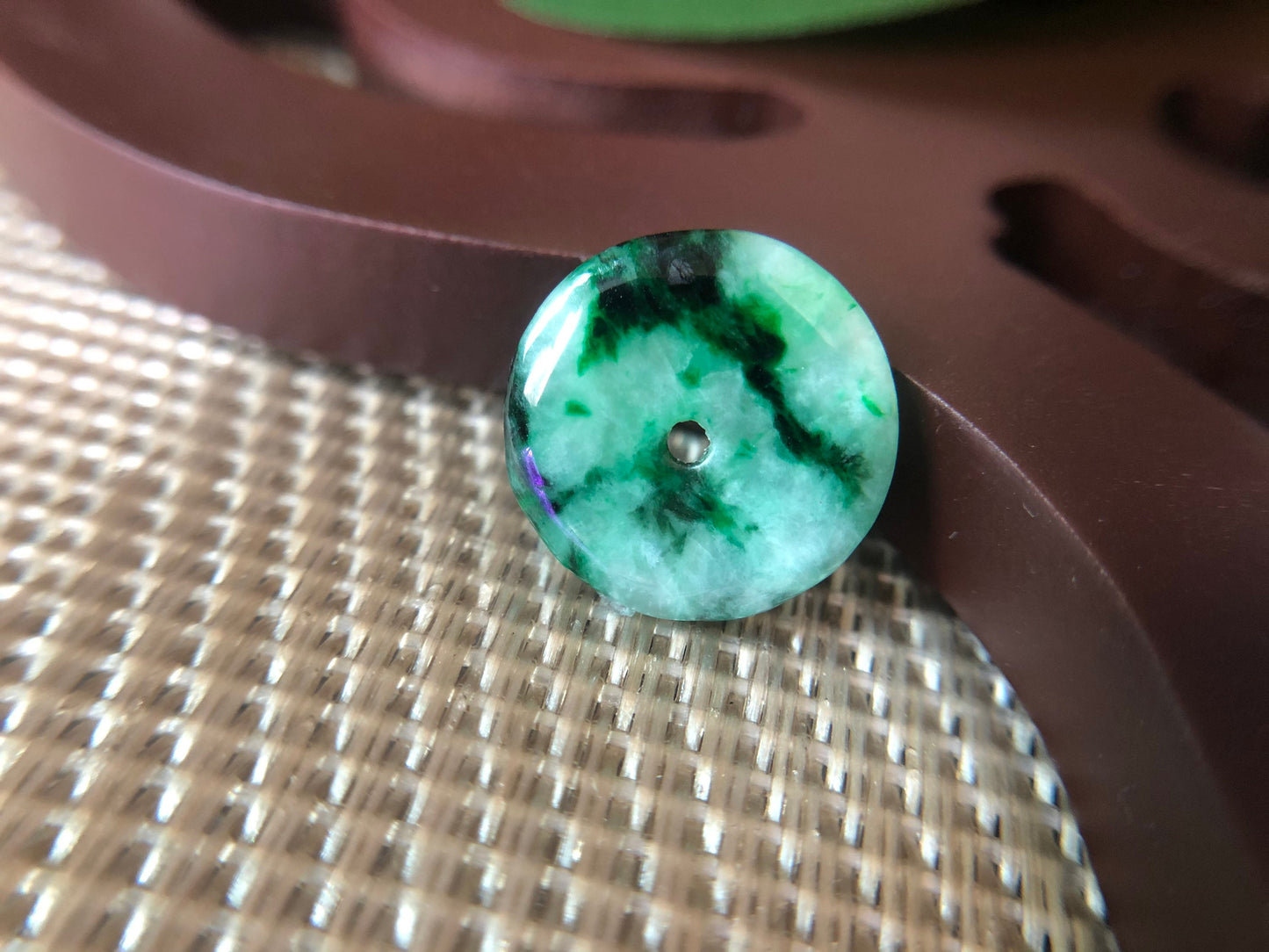 Natural Green Halo Donut Jadeite
