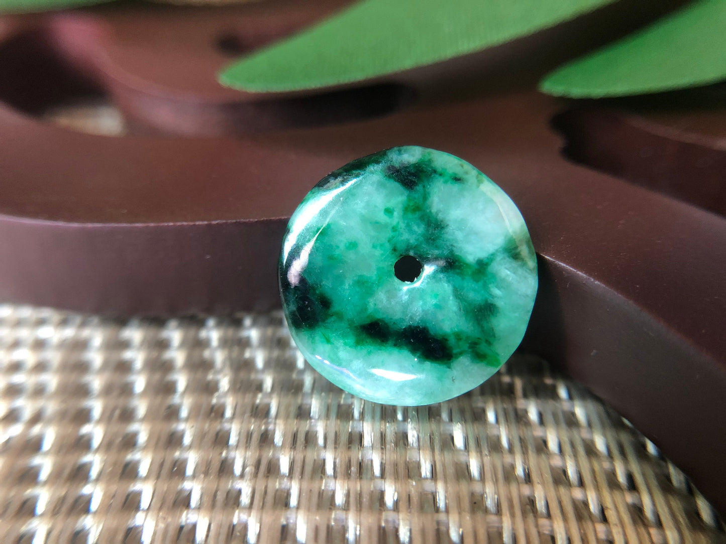 Natural Green Halo Donut Jadeite