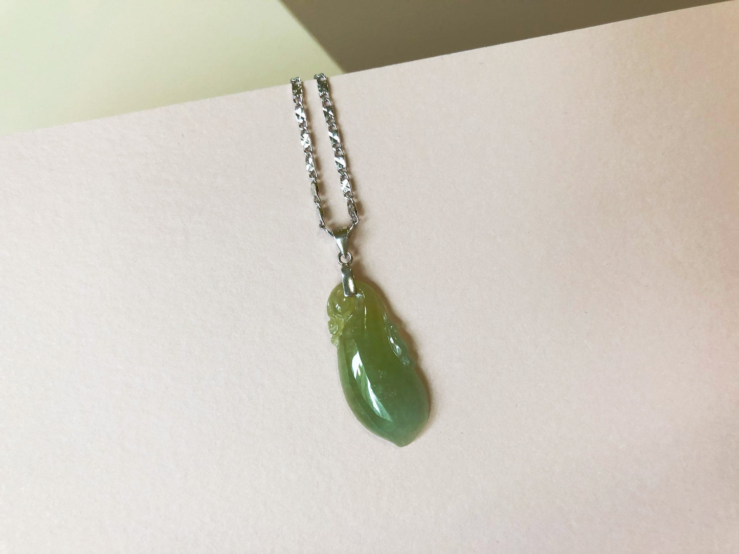 Icy Yellow Jadeite Gourd Pendant
