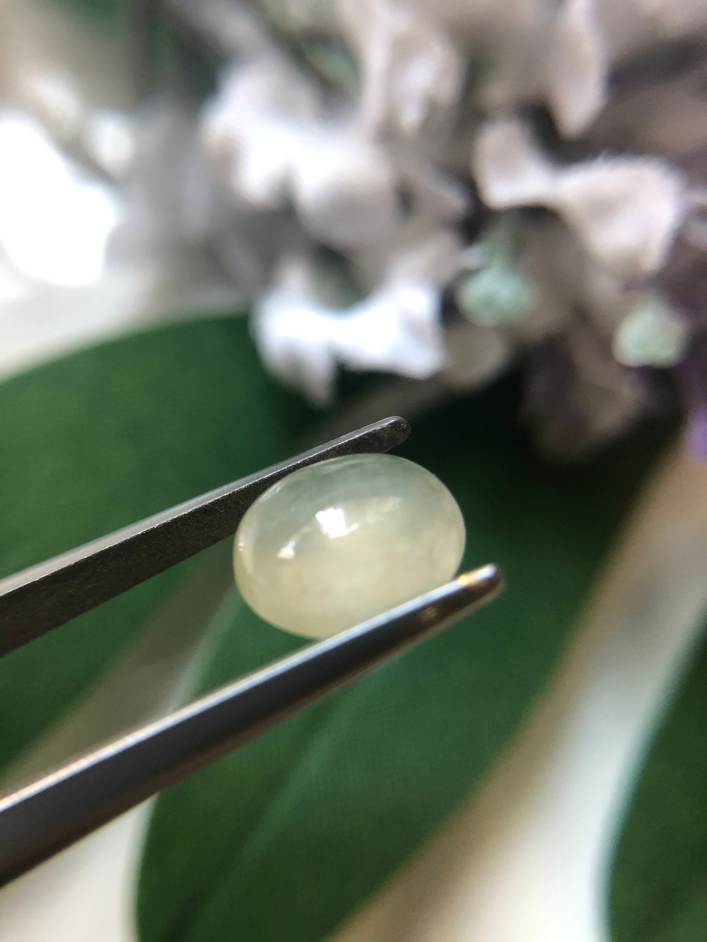 Honey Yellow Icy Type Jadeite Cabochon