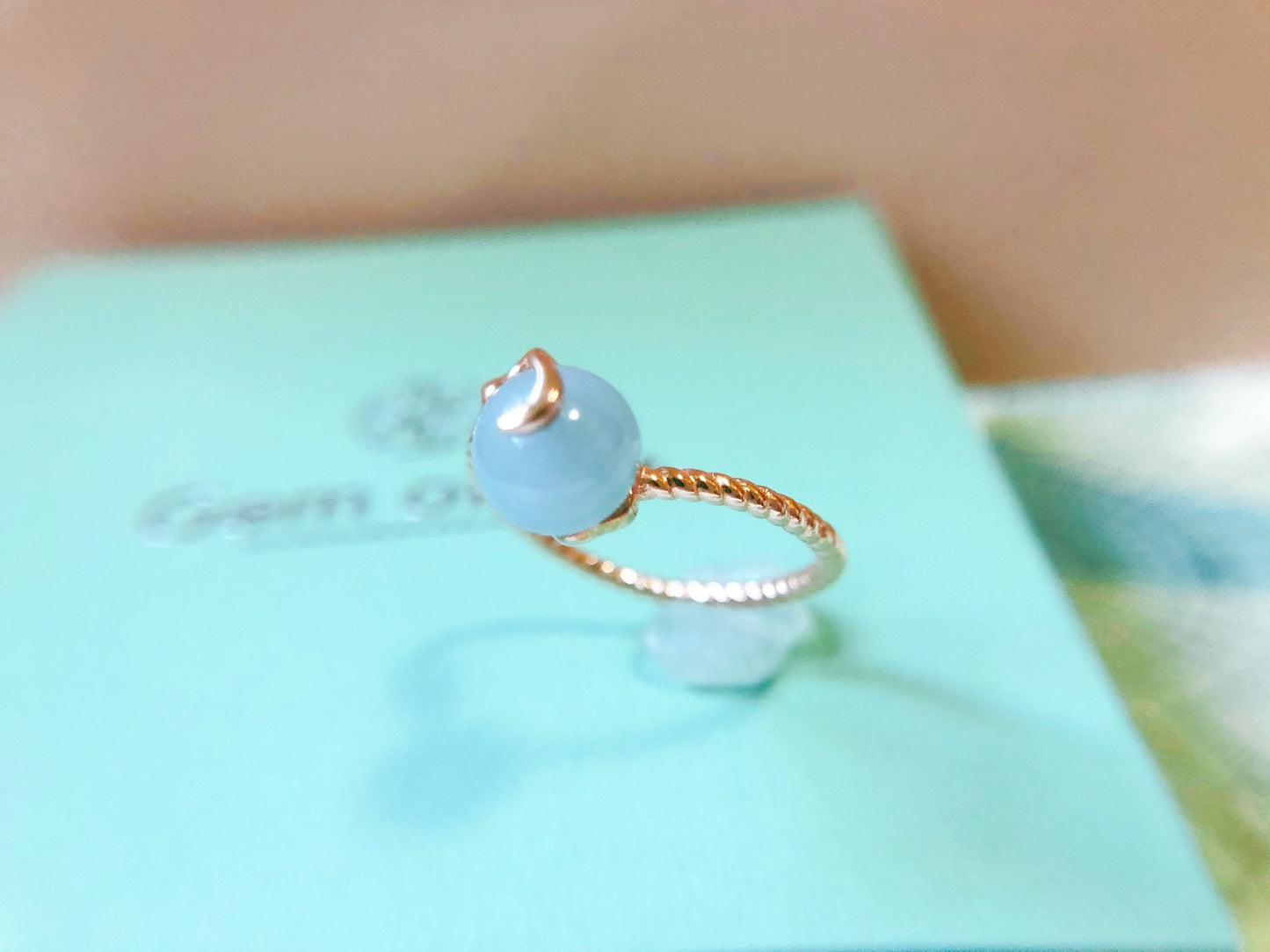 Lavender Purple Jadeite Moon and Stars Celestial Silver Ring