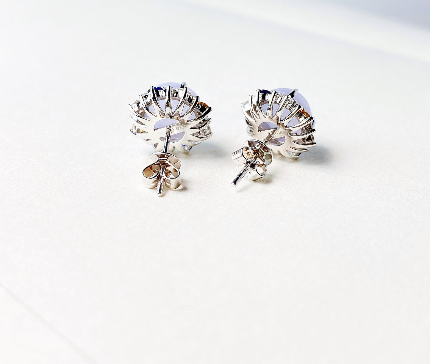 Icy Lavender Jadeite Earrings