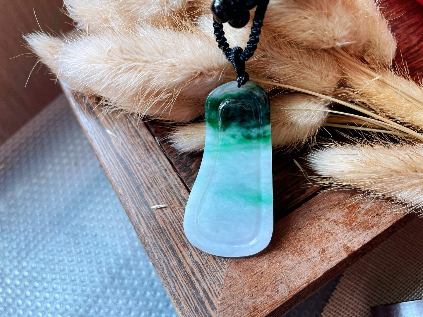 Green Jade Happy Buddha Pendant