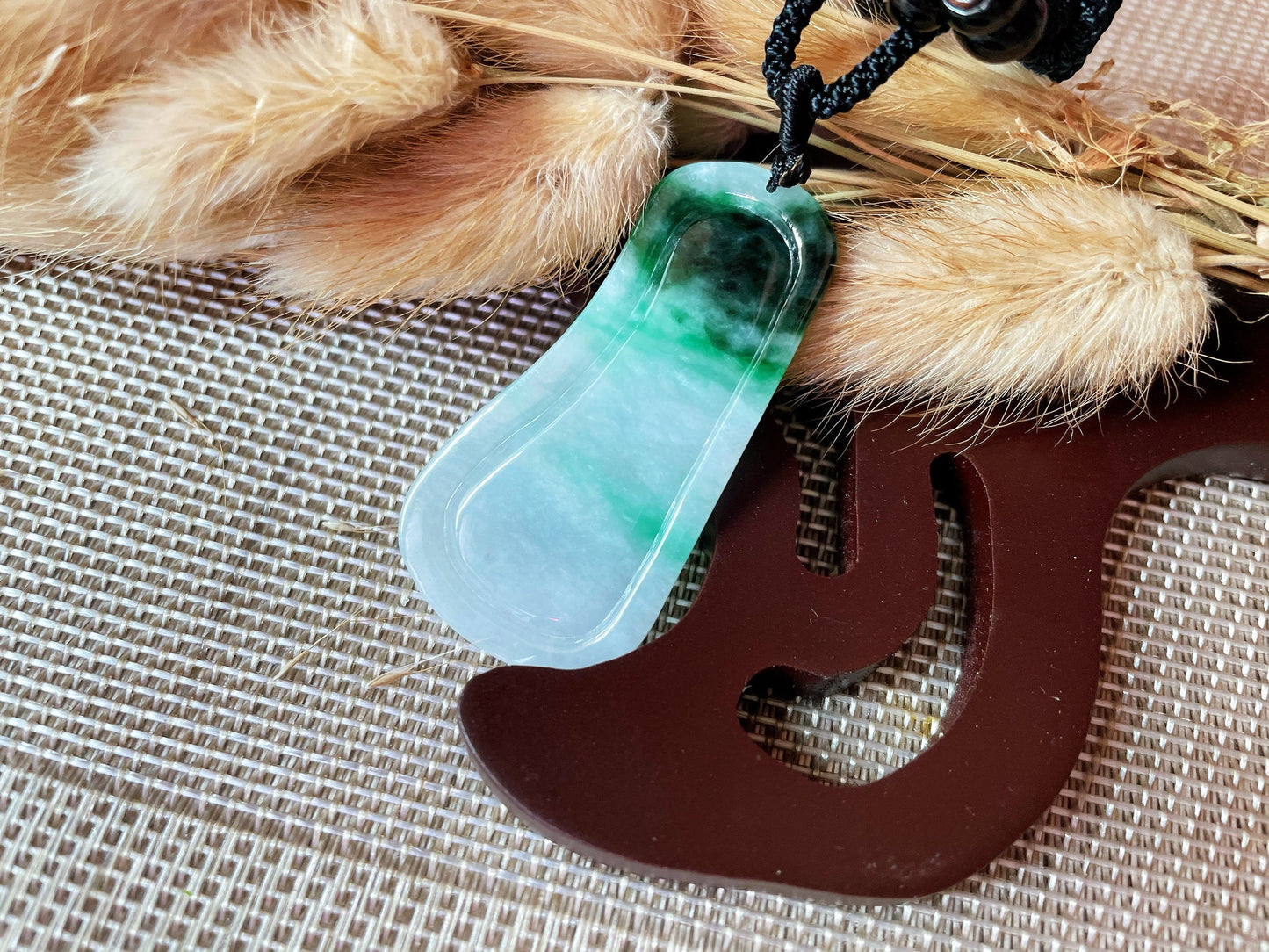 Green Jade Happy Buddha Pendant