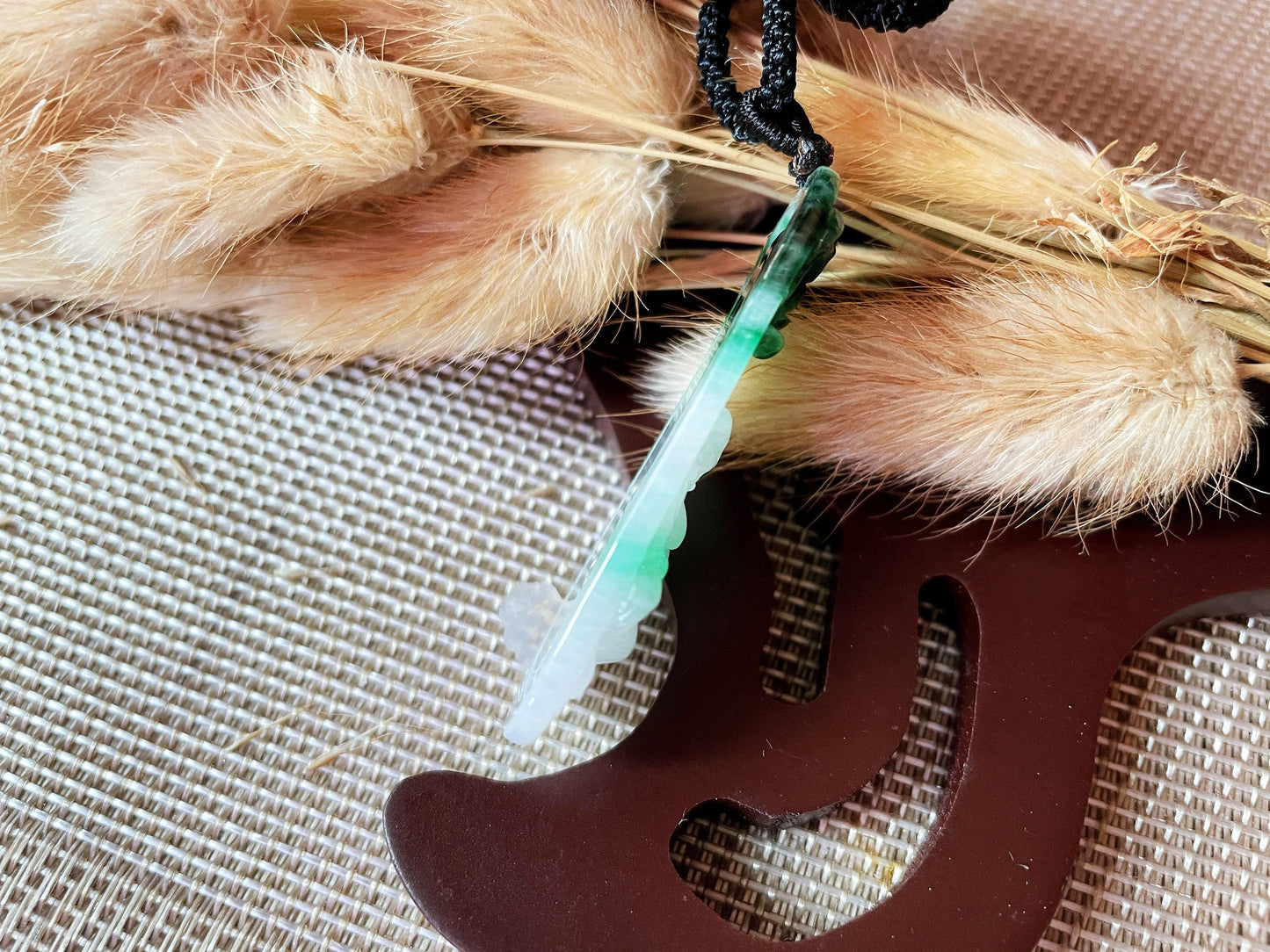 Green Jade Happy Buddha Pendant