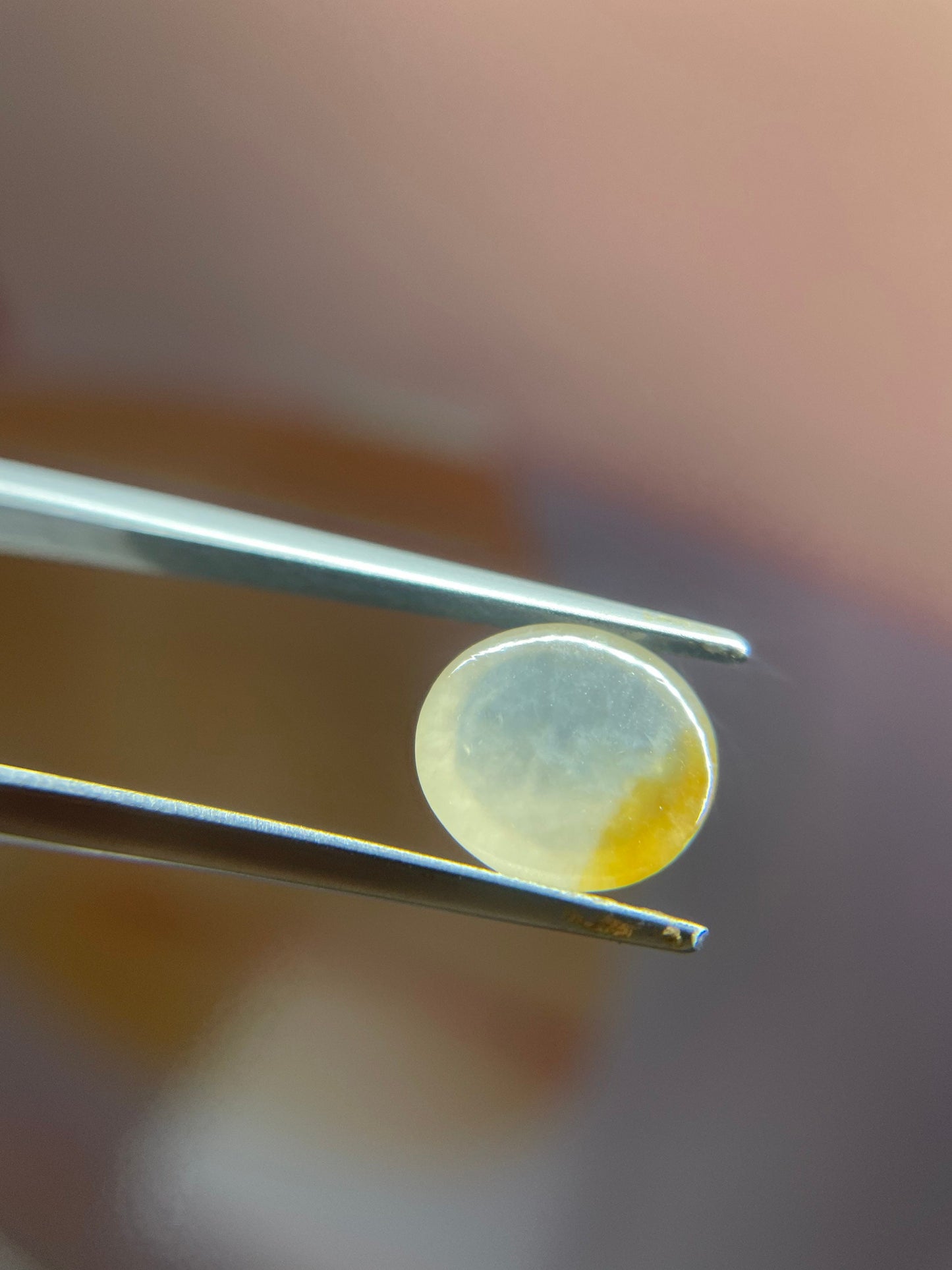 Honey Yellow Icy Jadeite Cabochon