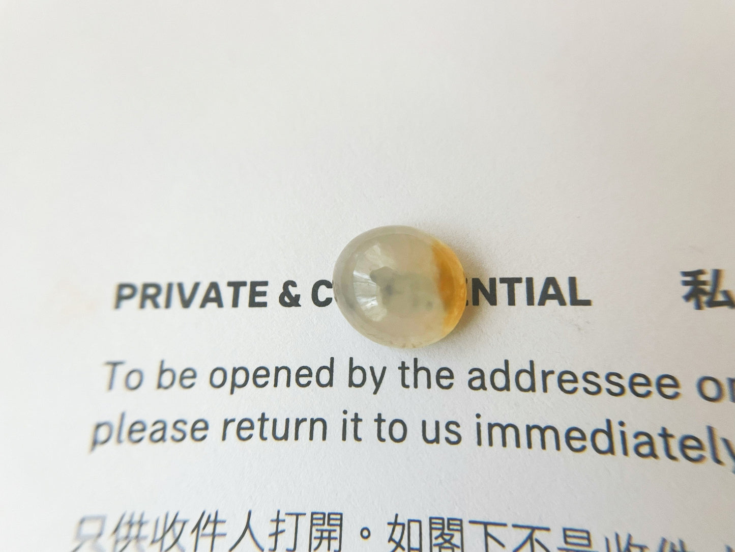 Honey Yellow Icy Jadeite Cabochon