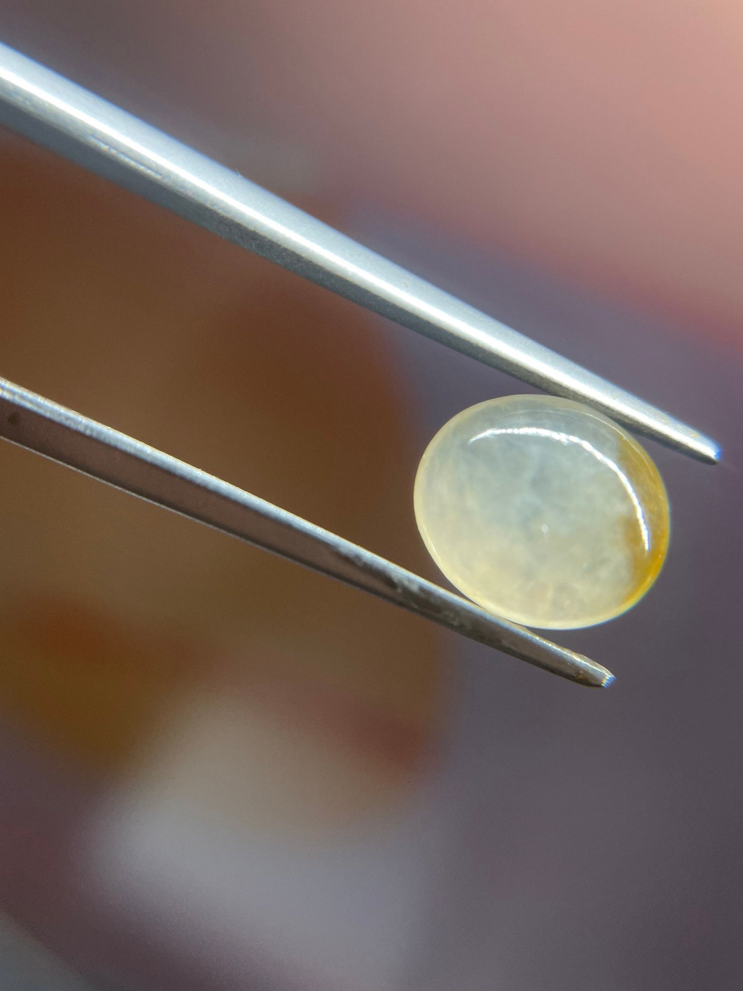 Honey Yellow Icy Jadeite Cabochon