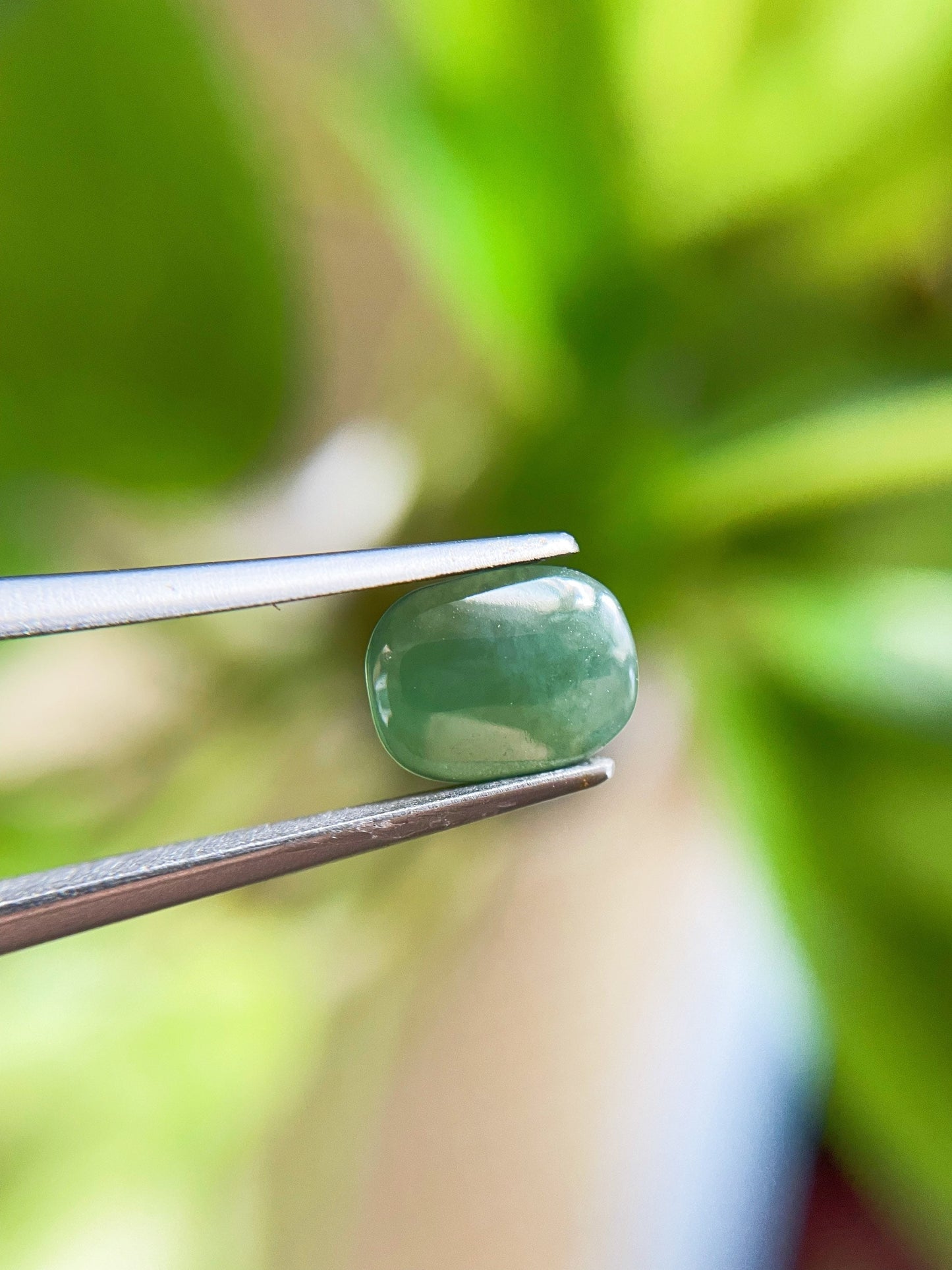 Icy Misty Green Jadeite Cabochon