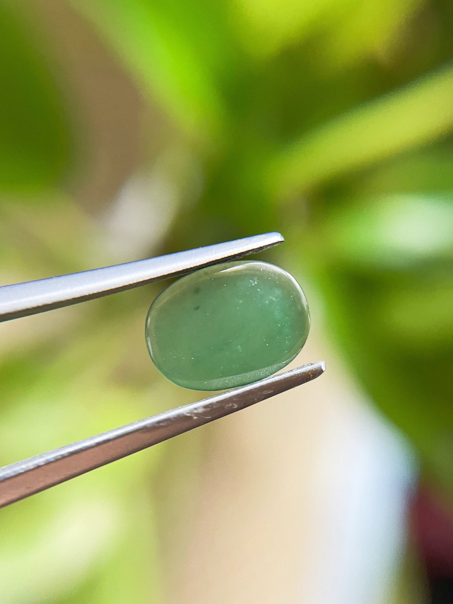 Icy Light Green Jadeite Cabochon