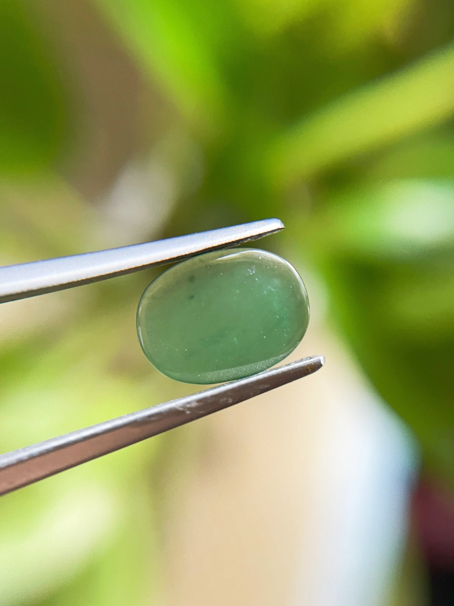Icy Light Green Jadeite Cabochon