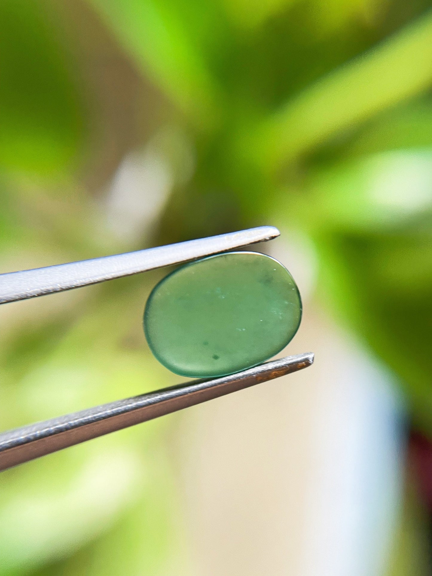 Icy Light Green Jadeite Cabochon