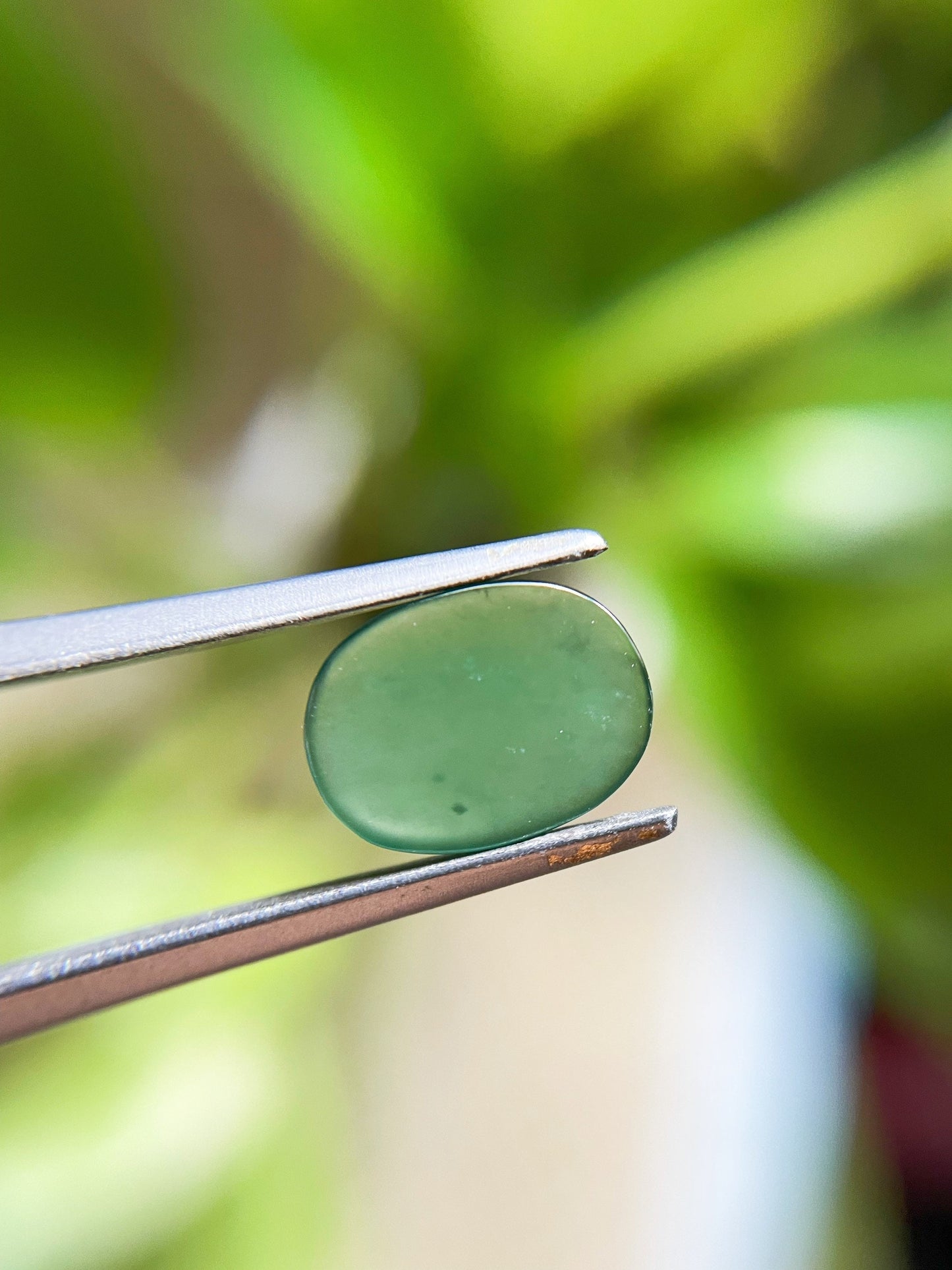 Icy Light Green Jadeite Cabochon