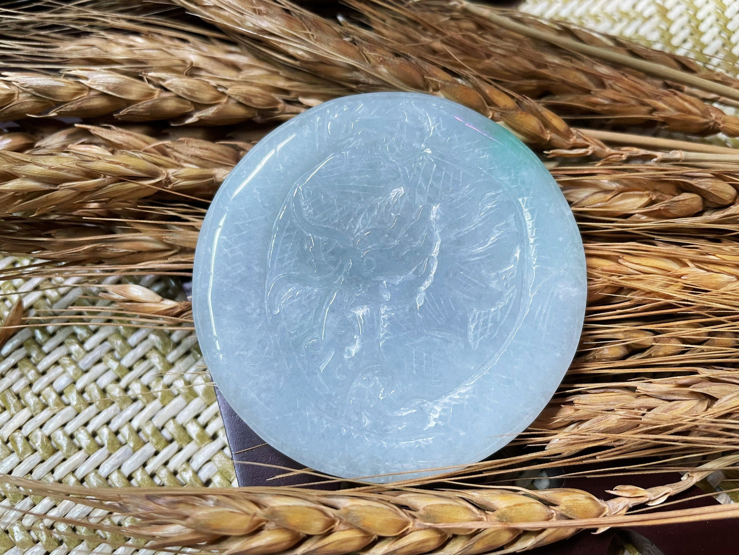 Double-Sided Myanmar Jadeite Pendant - Legendary Dragon