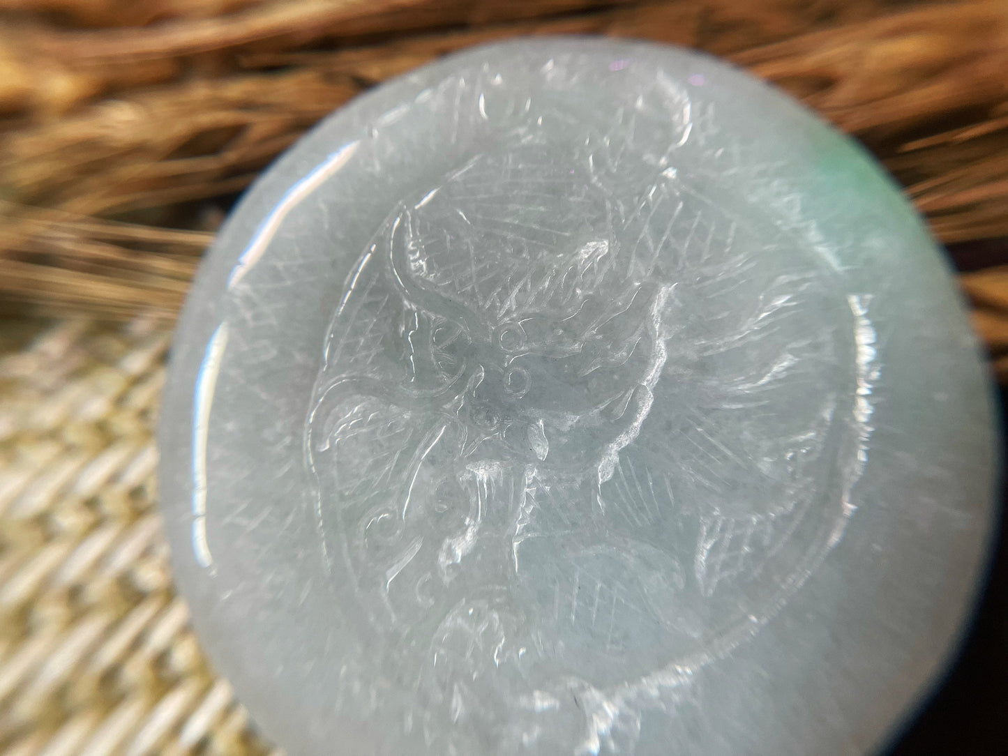 Double-Sided Myanmar Jadeite Pendant - Legendary Dragon